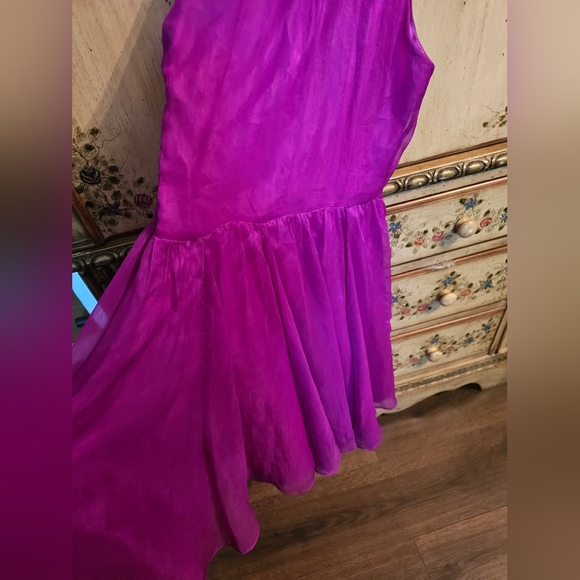 Vintage Fuschia Chiffon Dress by BETTER B. - Picture 9 of 12